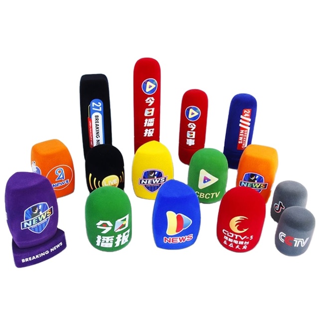 AOSHEN Square Triangle D I Y Microphone Foam Windshield with Logo Interview Cover Logos Windscreens Sponge Customization