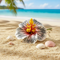 Jepit Rambut Busa Hibiscus Hawaii Pengantin, Lucu untuk Pesta Pernikahan, Kemasan Karton, Best Seller Grosir