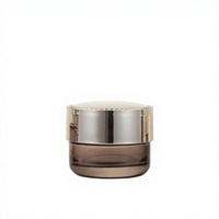 Vente en gros directe, logo personnalisé, pots de stockage cosmétiques en verre transparent gris écologiques de 20 ml à 150 ml pour crème pour les yeux et crème pour le visage