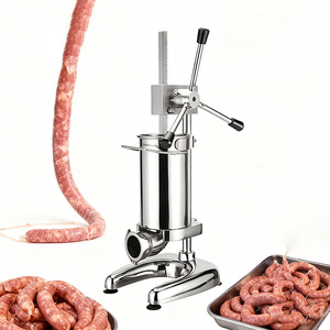 Machine de remplissage de saucisses modèle manuel capacité 2L nouvelle machine à saucisses artisanale farce de saucisses en acier inoxydable avec 4 entonnoirs - Product Image 3