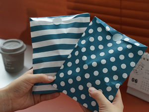 Sacs en papier biodégradables personnalisés en gros, petits, à fond plat en forme de V, pour emballages de bonbons, cadeaux, aliments, avec votre propre logo - Product Image 4