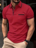 2024 été Polo avec poche boutonnée Polo de sport pour hommes personnalisation à manches courtes OEM ou ODM chemise