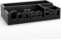 Boîte de station de café en bois personnalisée panier de rangement de support de dosettes de café en bois noir pour comptoir