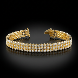 Pulsera Royal Glow de Oro Amarillo de 14K con Diamantes Naturales Redondos, Color G-H, Claridad VS-SI, Diamantes Genuinos de Primera Calidad, Proveedor de Joyería Fina - Product Image 4