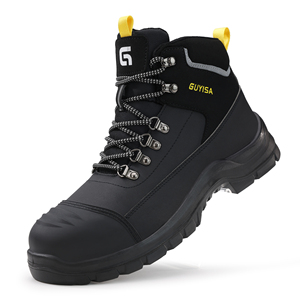 Guyisa รองเท้าเซฟตี้สำหรับผู้ชาย, รองเท้าทำงานที่ระบายอากาศได้ดีพื้นเหล็กทนต่อการเจาะและกันกระแทก - Product Image 1