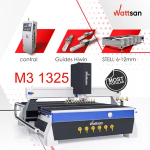 Wattsan M3-1325 1300*2500*350มมแกนหมุน7.5kW เซอร์โวมอเตอร์ ATC ไม้/โลหะเครื่องกัด CNC precio 1325