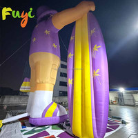 Surfer gonflable géant sur mesure, grand modèle de personnage de surfer gonflable pour la publicité et la décoration d'événements sur le thème de la plage
