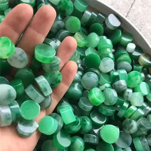 Tự Nhiên Chất Lượng Cao Màu Xanh Lá Cây Ngọc Thạch Anh Pha Lê Đá Tumbled Jade Hạt Đá Để Trang Trí