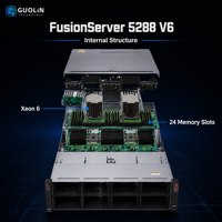 Serveur en rack FusionServer 5288 V6 4U à double socket pour l'hébergement des PME, la sauvegarde de bases de données et les applications professionnelles