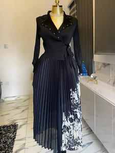 Robe plissée haut de gamme pour femme grande <span class=keywords><strong>taille</strong></span> 4XL, style Miyake, imprimé ample, idéale printemps, automne et été - H-113 - Product Image 6