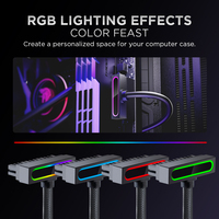 Set Kabel Ekstensi Asiahorse Hydrus PC ARGB Termasuk Kabel Ekstensi PSU ARGB dan Kabel Berselubung untuk Desktop Gaming Kabel 24Pin