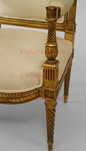 Fauteuils de style <span class=keywords><strong>Louis</strong></span> XV français Cadre en bois massif fauteuils de salon chaises de loisirs de luxe - Product Image 2