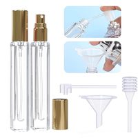 Flacon pulvérisateur de parfum rechargeable 10 ml, portable, en verre, pour voyage, conteneur cosmétique pour nettoyant visage, crème de soin, personnalisable