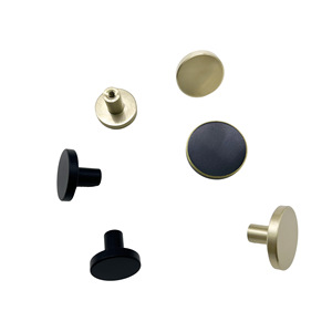 Solid Brass Round Cabinet <b>Handles</b> 4mm Hole Minimalist Design For Home Office Furniture - Product Image 2