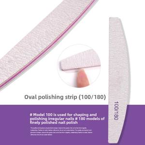 Lime <span class=keywords><strong>à</strong></span> <span class=keywords><strong>ongles</strong></span> professionnelle <span class=keywords><strong>à</strong></span> double face avec logo personnalisé, motif droit, éponge, grain 100/180 - Product Image 6