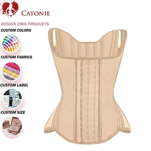 Ceinture amincissante en <span class=keywords><strong>latex</strong></span> à 19 baleines en acier pour femme, gaine de maintien abdominal, pour le sport et le fitness, récupération post-partum - Product Image 1