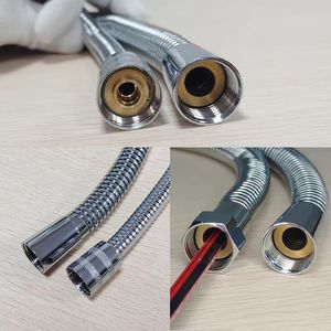 Manguera de ducha de acero inoxidable de 1/2 pulgada, tubo flexible y engrosado para conexión de salida de alto flujo - Product Image 5