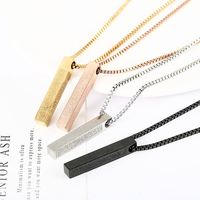 Collier sans ternissement pour hommes Ayatul Kursi collier à barre verticale calligraphie musulmane pendentif islamique arabe 3D collier à barre