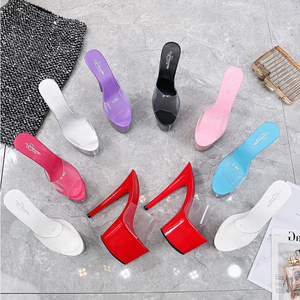 Les Chaussures Talon <b>Pole</b> <b>Dance</b> Sexy Glass Luxury Platform Heels - Product Image 4