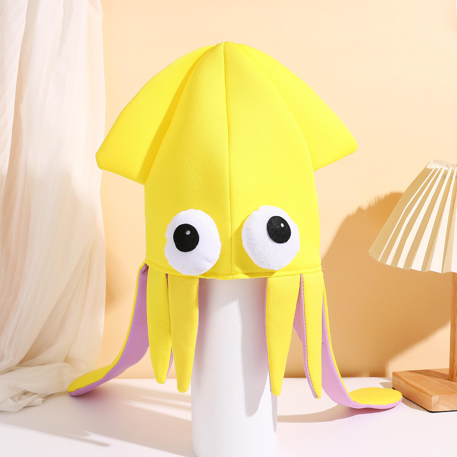 Yellow octopus cap