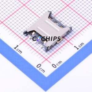 K-DYX-004 SIM Card Connector SMD Connector ( Connector Type: Card Holder )( Body Max Height: 1.35mm ) - Product Image 1