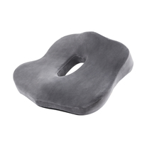 Coussin de siège en gel pour bureau/voiture, grande taille, en mousse à mémoire de forme, antistatique, anti-acariens, amovible, lavable, soulagement des douleurs du coccyx
