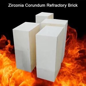 Vật liệu chịu lửa azs Khối Nhà sản xuất hợp nhất Zirconium Corundum gạch cho Lò Nung thủy tinh
