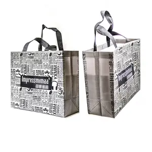 Supplier Customized Logo Eco Friendly Non Woven Tote Gift Bags Large Non-woven Reusable Grocery Tote Shopping Bag