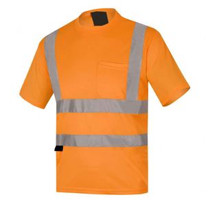 High Visibility <b>Vis</b> Reflective <b>T</b> <b>Shirt</b> Short Sleeve Safety Quick Dry Mesh Outdoor Hiking <b>Shirts</b> - Product Image 2