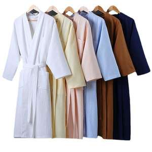 Nouvelle robe de chambre en polaire corail épaisse pour l'hiver, pour hommes et femmes, robe de chambre chaude et douce, vêtements de détente - Product Image 1