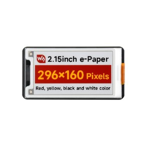 Pantalla de papel electrónico de 2,15 pulgadas (G), pantalla de tinta electrónica, 296x160, rojo/amarillo/negro/blanco, interfaz SPI - Product Image 1