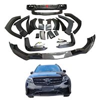Kit de carrosserie tuning pour Mercedes-Benz GLS W166 16-19, style B, lèvre avant, diffuseur arrière, spoiler, extension de passage de roue, semi-carbone