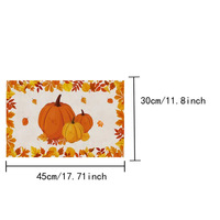 Décoration d'ambiance pour le festival du Ramadan, set de table en lin imprimé occidental, 45x30cm, carré, vaisselle de cuisine, tapis résistant à la chaleur
