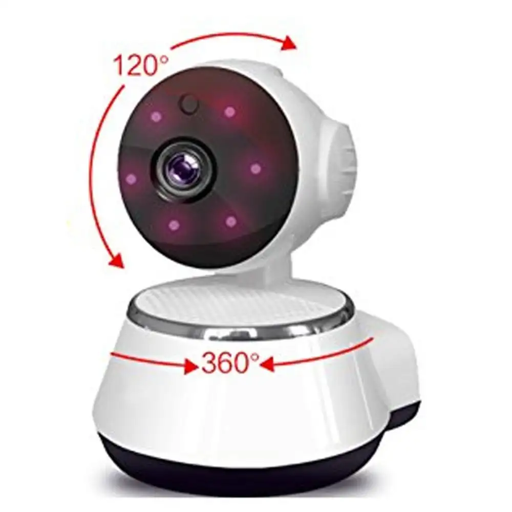 กล้อง CCTV สำหรับเด็กทารกในร่มระบบรักษาความปลอดภัยในบ้านไร้สาย V380 Q6 1080P Wi-Fi Smart NET IP