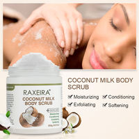 Gommage exfoliant au sucre fruité à la noix de coco et au citron vert pour le soin du corps et de la peau, marque privée