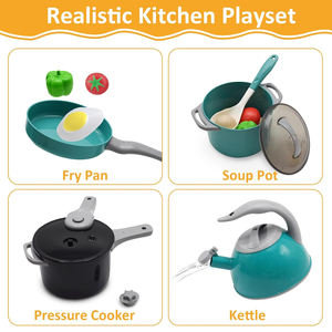 54 pezzi per bambini che giocano a cucina e cibo Set di pentole per cucinare giocattoli a induzione elettronica cucina cibo giocattoli per ragazze ragazzi - Product Image 4