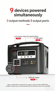 สถานีไฟฟ้าพกพา 600W คลื่นไซน์บริสุทธิ์ เครื่องกำเนิดพลังงาน<span class=keywords><strong>แสงอาทิตย์</strong></span> MPPT แบตเตอรี่ LiFePO4 สำหรับตั้งแคมป์ ใช้ในบ้าน กรณีฉุกเฉิน ทำงานกลางแจ้ง - Product Image 4