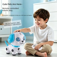 Robot chien intelligent télécommandé pour enfants, compagnon électrique avec mode 'Suivez-moi', en plastique, télécommande incluse