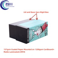 Caja de Regalo Rígida de Papel Recubierto Exclusivo, Caja de Embalaje con Aroma para Festivales, con Logotipo Personalizado, para Productos de Aceite o Cosméticos