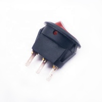 Interrupteur à bascule lumineux 12v cc, couleur rouge, forme ronde, prix d'usine