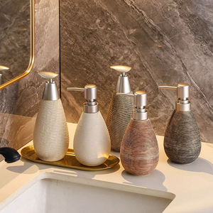 Modern Creative Brushed Refillable Ceramic <b>Soap</b> Dispenser for Home Bathroom Hotel Washroom Liquid <b>Soap</b> Body Wash Shampoo Bottle - Product Image 1