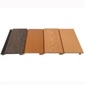 Bên ngoài Hội Đồng Quản trị và Batten siding dọc gỗ composite siding tấm Tường Ốp tùy chọn