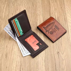 Thời trang không thấm nước mỏng ngắn túi bán buôn dập nổi Paris Eiffel tháp PU Ví người đàn ông cổ điển kinh doanh PU chủ thẻ ví - Product Image 4