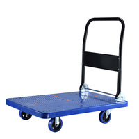 Divers chariot pliant promotionnel de chariot à outil de palette de quatre roues en plastique durable