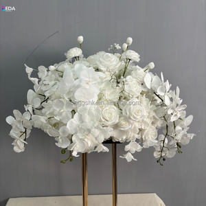 LEDA Boule de fleurs de phalaenopsis blanche très vendue pour centre de table de mariage et décorations de fête, toucher réel - Product Image 4