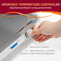 Nouveau Portable En Acier Inoxydable Électrique Buffet Serveur Table Chauffe-Aliments Ensemble Plaque Chauffante pour Hôtel Restaurant Utiliser Restauration Cuisine