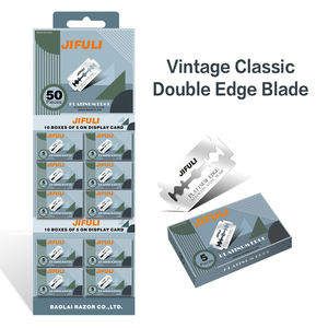 Lot de 50 Lames de Rasoir Classiques à Double Tranchant pour Homme Lame à Tranchant Platine Lame Allemande Logo Privé Disponible GF-4032 - Product Image 1