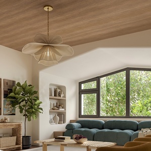 Luce francese moderna <span class=keywords><strong>hotel</strong></span> di Design di lusso sala da pranzo camera da letto soggiorno atmosfera decorativa lampadario in tessuto naturale - Product Image 2