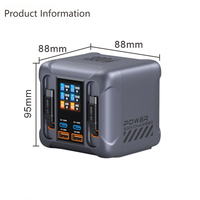 Kepala Pengisi Daya Super Cepat GaN PD3.1300W, Stasiun Pengisian Daya Desktop Multi-port, Blok Pengisi Daya Universal Berdaya Tinggi, Adaptor Cepat Pintar