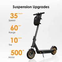 Livraison Gratuite Trottinette Électrique Pliable Hezzo Sans Balais 350W Batterie Lithium 15Ah 35km/h Autonomie 40KM Contrôle par App 120kg Charge Utile Urbaine